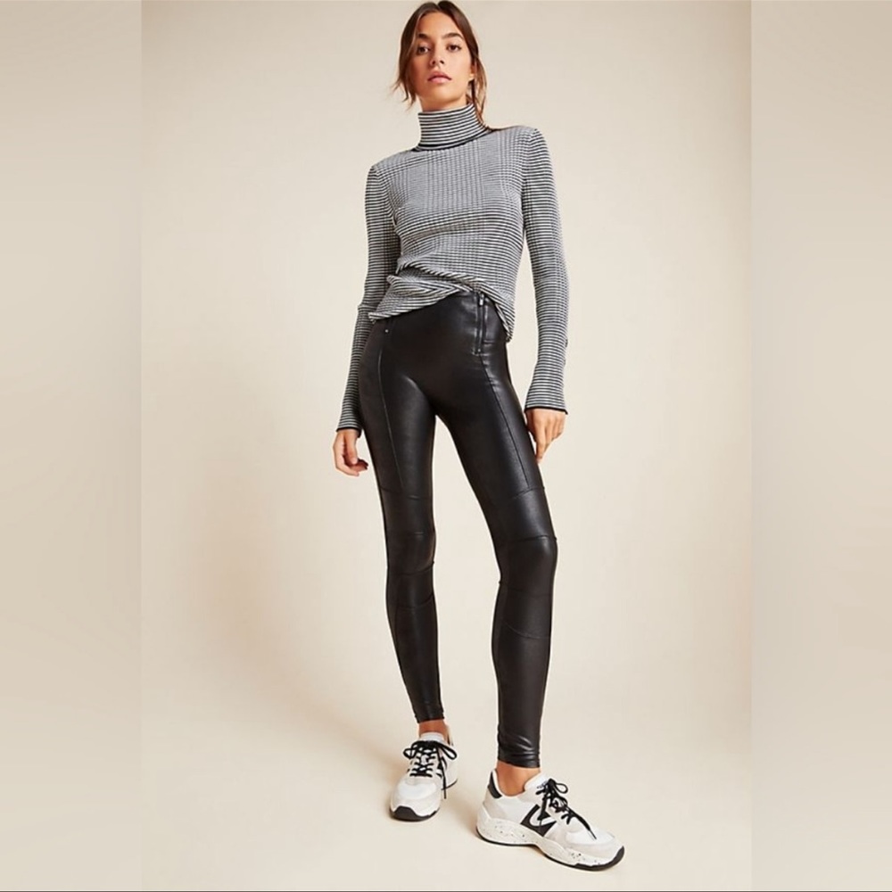Spanx Faux Leather Leggings with Zippers